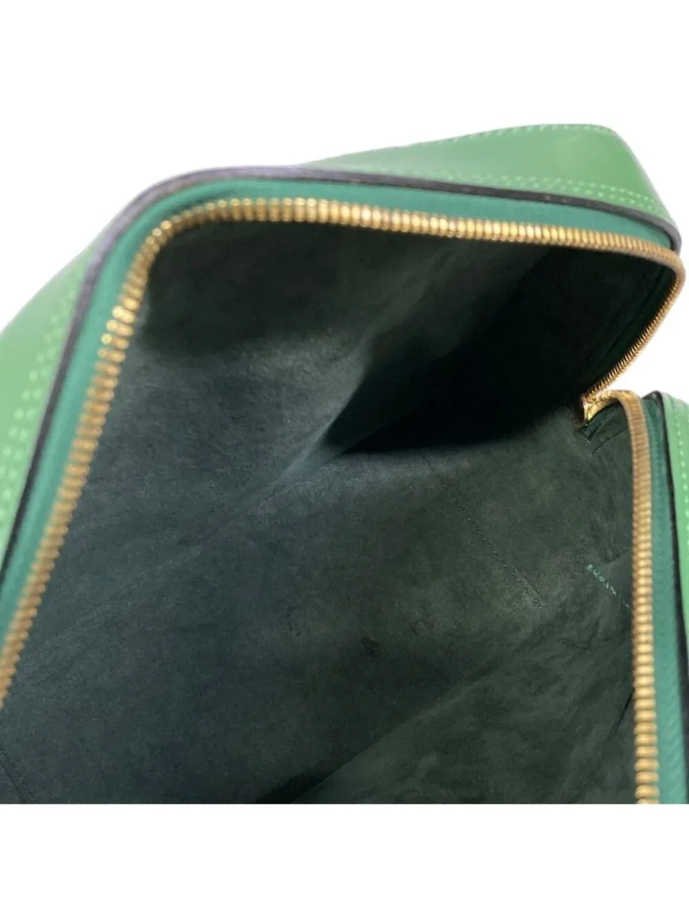 Louis Vuitton Handbag Epi Blanc Borneo Green Leather